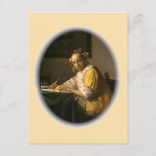 Vermeer's Letter Writer Postcard
