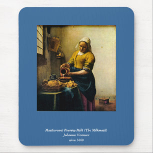 Vermeer's Maidservant Pouring Milk (circa 1660) Mouse Pad
