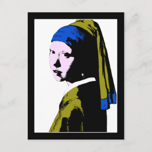 Vermeer's Pearl Earring ala Postcard