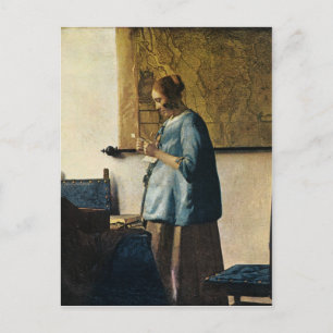 Vermeer's Woman in Blue Reading a Letter ca.1665 Postcard