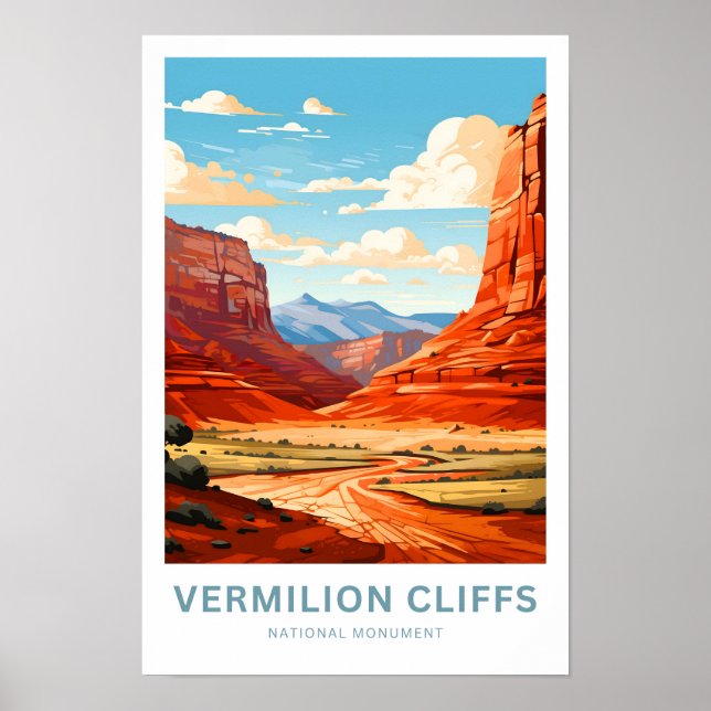 Vermilion Cliffs National Monument Travel Print (Front)