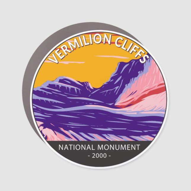 Vermilion Cliffs National Monument White Pocket Car Magnet (Front)