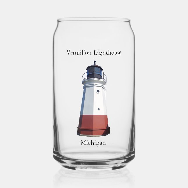 Vermilion Lighthouse can glass (Front)