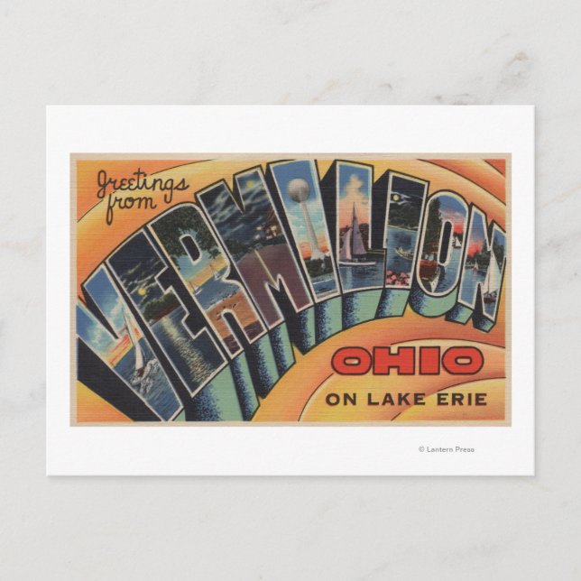 Vermilion, Ohio - Large Letter Scenes Postcard (Front)
