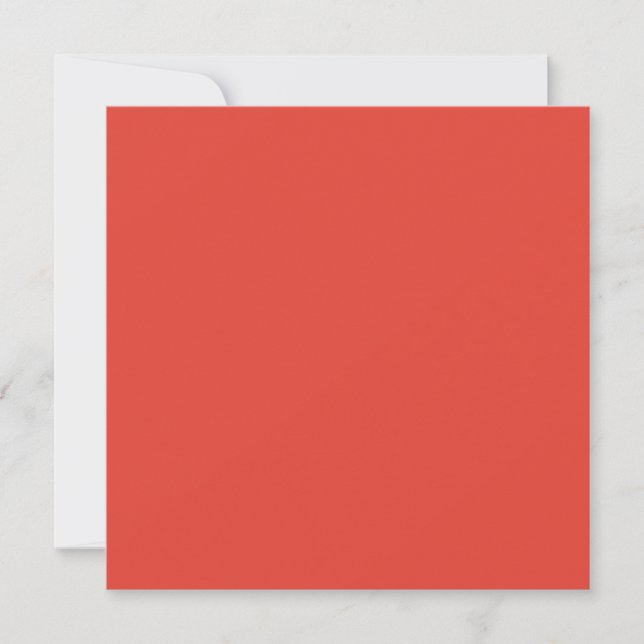 Vermilion Red Autumn Fall Season Solid Color Card (Front)