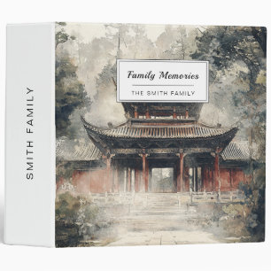 Vermilion Temple Gate Watercolor Ink (1) 3 Ring Binder