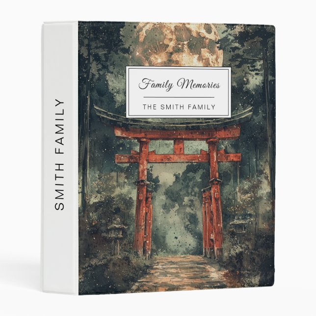 Vermilion Temple Gate Watercolor Ink (3) Mini Binder (Front/Spine)