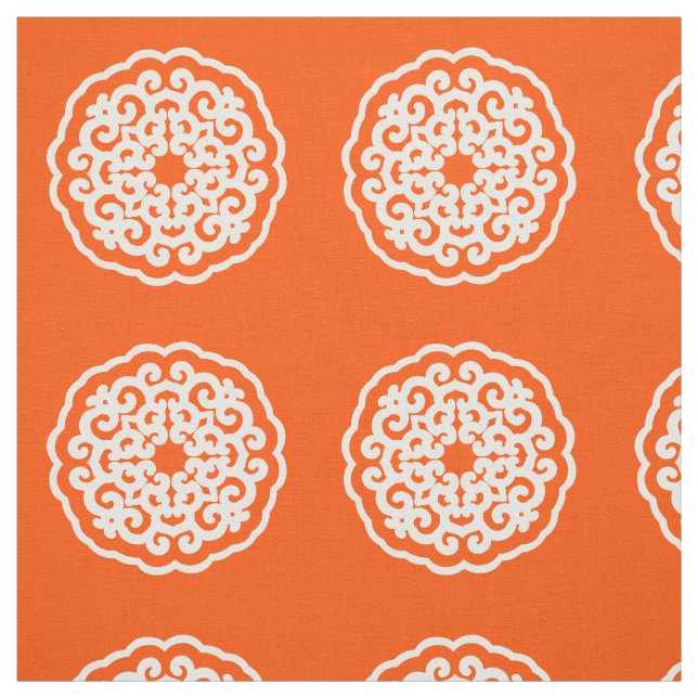 Vermillion Asian Moods Mandalla ~ small pattern Fabric (Swatch)