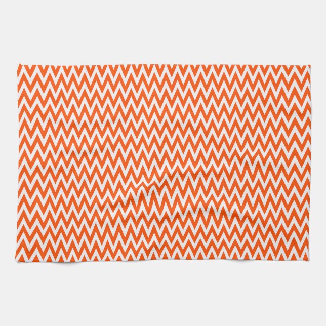 Vermillion Elegant Chevron Design Towel (Horizontal)