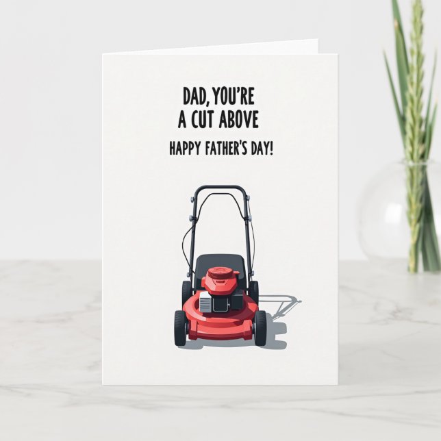 Vermillion Lawn Tool Fathers Day Card (Front)