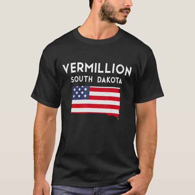 Vermillion South Dakota USA State America Travel S T-Shirt (Front)