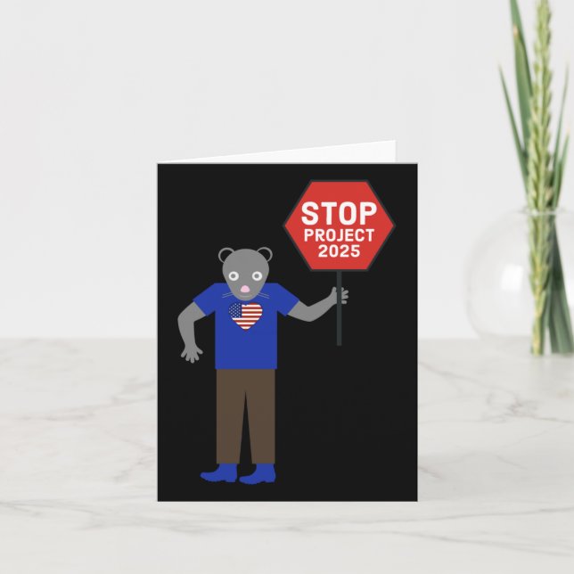 “vermin” Activist Stop Project 2025.  Card (Front)