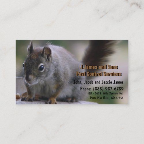Vermin Exterminator Pest Control Business Card