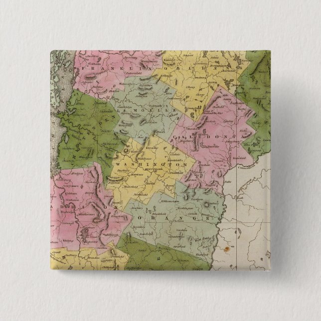 Vermont 7 pinback button (Front)