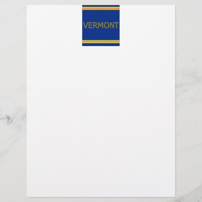 Vermont 8.5" x 11" Letterhead (Front)