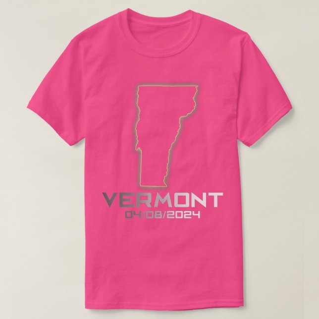 Vermont America Astronomy otal Solar Eclipse 2024  T-Shirt (Design Front)