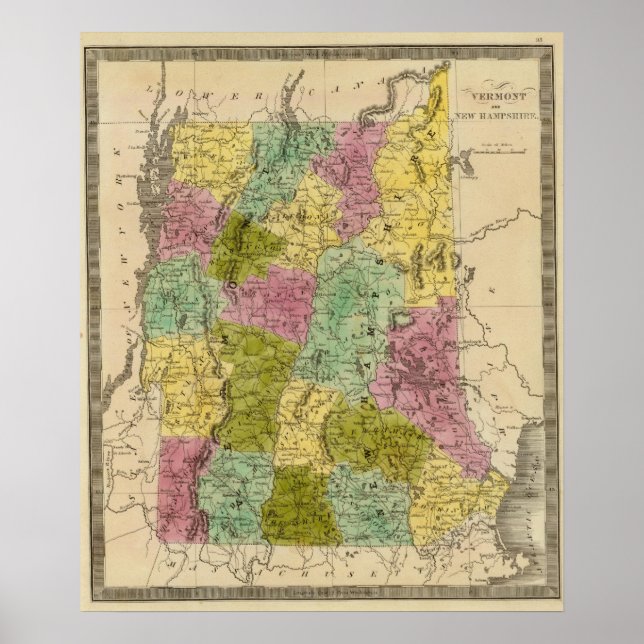 Vermont And New Hampshire Poster (Front)