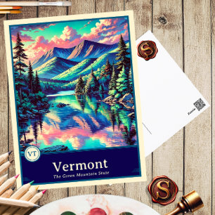 Vermont Anime Style Cel Shaded Postcard