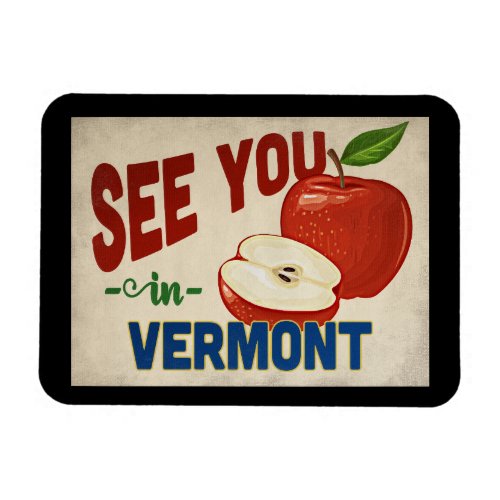 Vermont Apple _ Vintage Travel Magnet