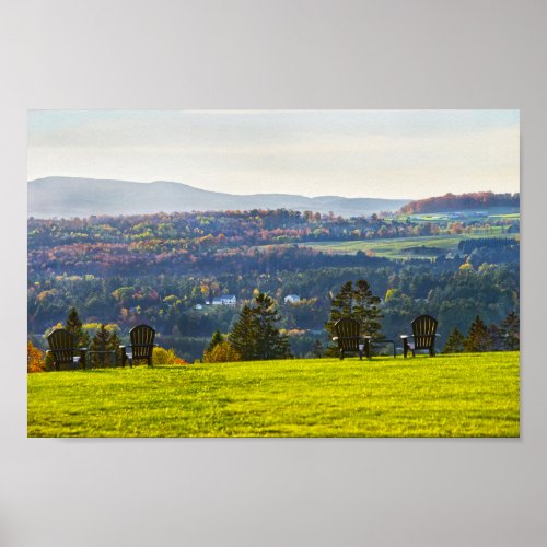 Vermont Autumn Evening View Poster