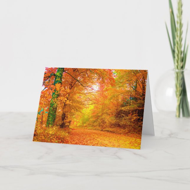 Vermont Autumn Nature Fine Landscape Card (Front)