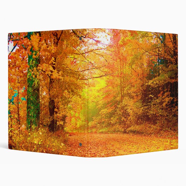 Vermont Autumn Nature Landscape 3 Ring Binder (Background)
