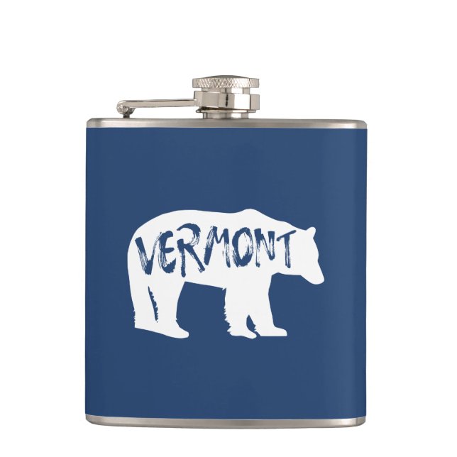 Vermont Bear Flask (Front)
