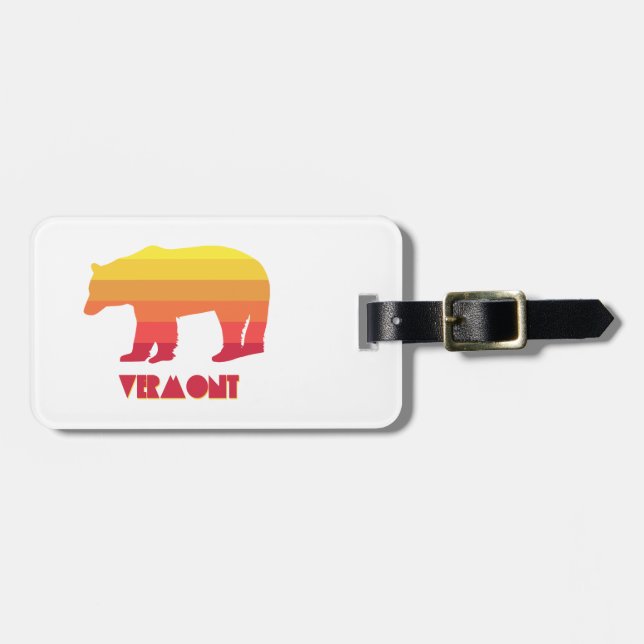 Vermont Bear Luggage Tag (Front Horizontal)