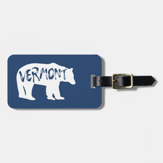 Vermont Bear Luggage Tag (Front Horizontal)