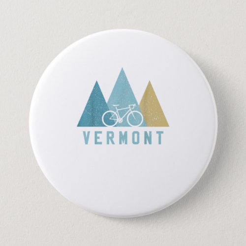 Vermont Bike  Vintage Cycling Mountains MTB Button