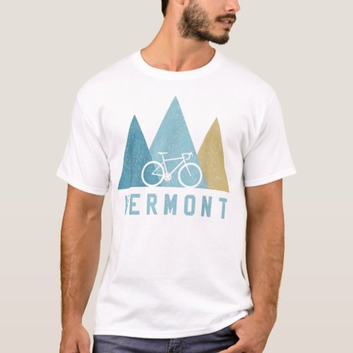 Vermont Bike  Vintage Cycling Mountains MTB T_Shirt