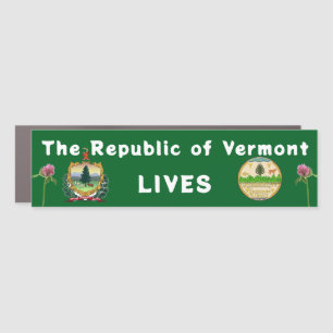 Vermont bumper sticker car magnet