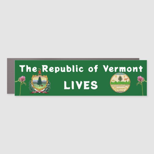 Vermont bumper sticker car magnet (Front)
