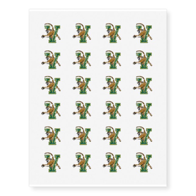 Vermont Catamounts Distressed Temporary Tattoos (Front)