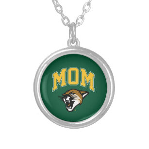Vermont Catamounts Mom Silver Plated Necklace