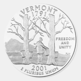 Vermont Classic Round Sticker