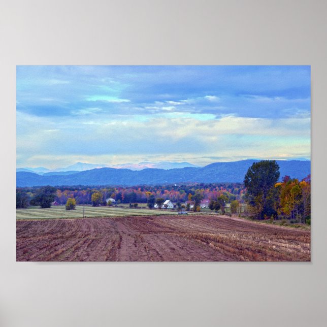 Vermont Countryside in Autumn Poster (Front)