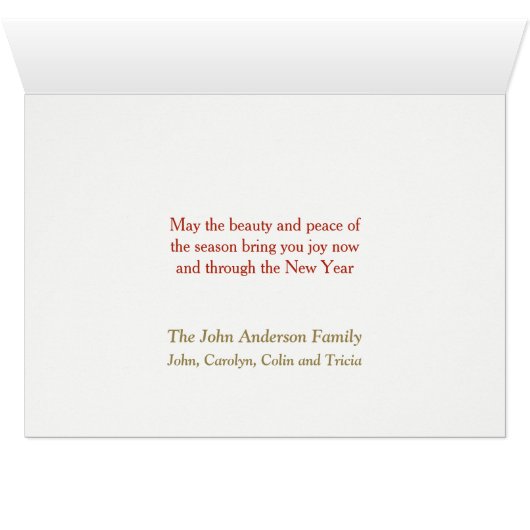 Vermont Covered Bridge Christmas Card (Inside Horizontal (Bottom))