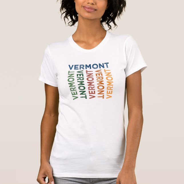 Vermont Cute Colorful T-Shirt (Front)
