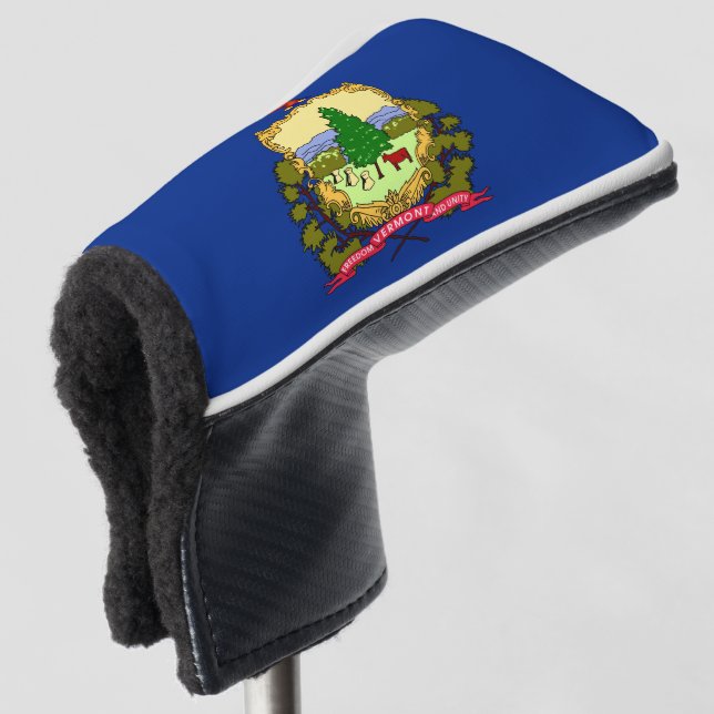 Vermont Flag Golf Head Cover (3/4 Front)