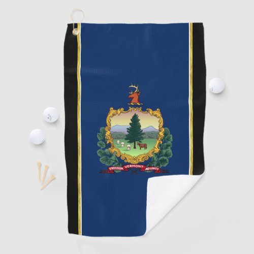 Vermont flag golf towel