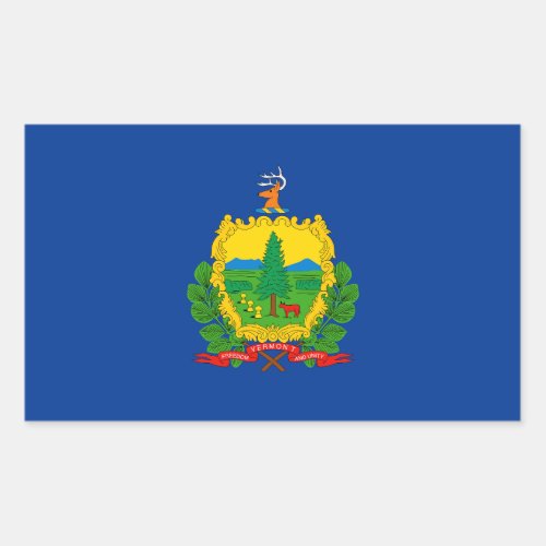 Vermont Flag Rectangular Sticker
