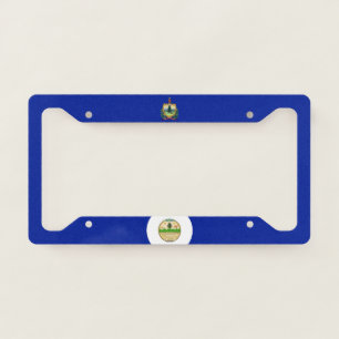 Vermont flag-seal license plate frame
