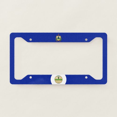 Vermont flag_seal license plate frame