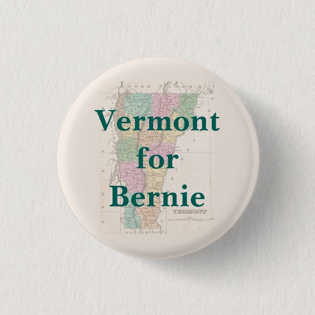 Vermont for Bernie 2016 Button (Front)