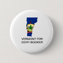 VERMONT FOR CORY BOOKER 2020 Button