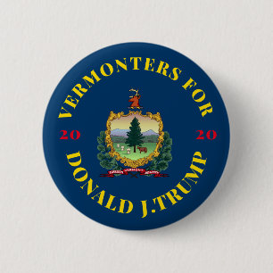 Vermont for Donald Trump 2020 Button