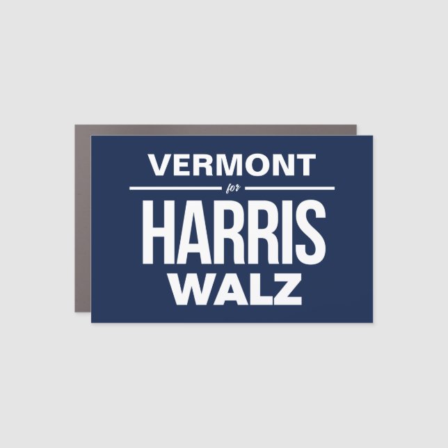 Vermont for Harris Walz Car Magnet (Front)