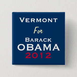 VERMONT For OBAMA 2012 Campaign Button
