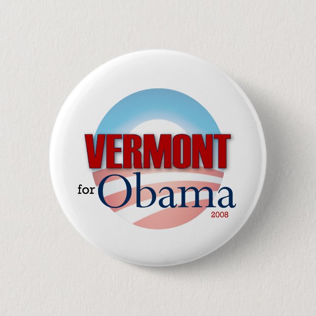 VERMONT for Obama Button (Front)